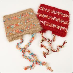 Chapeau en tricot douillet et coloré à oreilles de chat de style coréen HKZB, avec pompon rayé, pour les sorties d'automne et d'hiver - Product Image 2