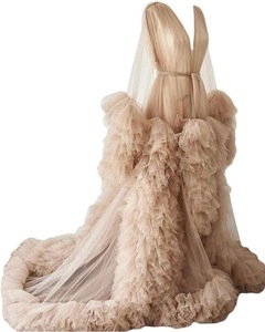 Nouvelles Robes Longues en Maille de Haute Qualité pour Femmes, Robes de Chambre de <span class=keywords><strong>Luxe</strong></span> Grande Taille Style Peignoir en Gaze, Pyjamas pour Femmes - Product Image 4