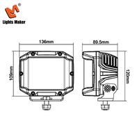 Lámpara LED Cuadrada de 57W, 5000LM, Alta Potencia, Resistente al Agua IP67K, Luz de Emergencia para SUV y Camionetas LML-7561