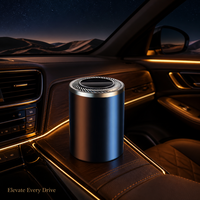 YUEHANGTC Désodorisant de voiture solide, diffuseur passif sans batterie, en alliage d'aluminium, rechargeable