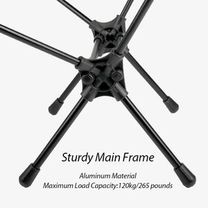 KingGear индивидуальный портативный складной легкий 7075 алюминиевый корпус Moon кемпинг стул - Product Image 4