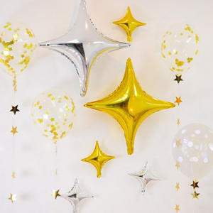 Globo de 10 pulgadas desechable para bebé, primer cumpleaños, confesión, fiesta, decoración, estrella, <span class=keywords><strong>película</strong></span> de aluminio - Product Image 3