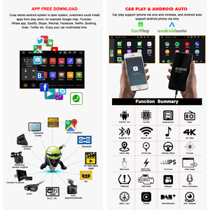 Cusp 10 inch 9 inch Android đôi DIN 1din FM BT HD IPS màn hình xe Stereo đài phát thanh đa phương tiện trong Dash Kit đầu đơn vị <span class=keywords><strong>GPS</strong></span> navigation - Product Image 4