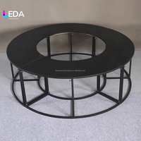 Table ronde en métal à 3 niveaux LEDA personnalisée pour événements, mariage, anniversaire, table de desserts, support de présentation de gâteaux blanc pour la décoration