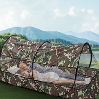 Moustiquaire de terrain camouflage portable anti-insectes, installation facile, pliable, pour étudiant, entraînement, usage individuel, quatre saisons