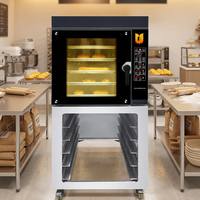 Four à convection électrique et gaz double alimentation en acier inoxydable, 5/8 plateaux, haute capacité, contrôle numérique pour