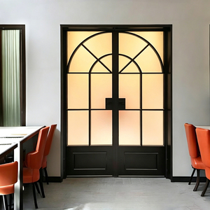 Grandes portes d'entrée battantes en aluminium sur mesure, de luxe, à rupture de pont thermique, double vitrage, insonorisées et sécurisées - Product Image 3