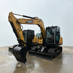 Excavadora de cadenas SY75C de 7 toneladas, modelo 2023, cucharón de 0.28m, excavadora hidráulica con 43kW de potencia y alta eficiencia, suministro de fábrica - Product Image 1