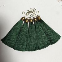 Offres Spéciales de haute qualité fait à la main 8cm glands en soie avec anneau 100% glands en soie pour la fabrication de bijoux