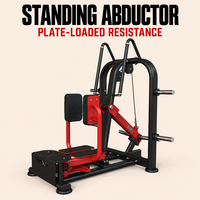 Machine à abductions de la hanche pour salle de sport commerciale, entraînement de la force des fessiers avec grandes poignées de soutien avant et coussinets pour les cuisses