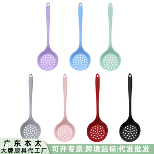 Silicone Strainer Spoon <b>Large</b> Non-Stick Heat Resistant Kitchen Cooking Tool For Pasta Water Draining - Product Image 5
