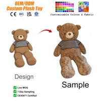 Ours en peluche géant super doux, jouet géant à câliner, animal en peluche anti-stress, prix de jeu de carnaval, marché nocturne, vente en gros