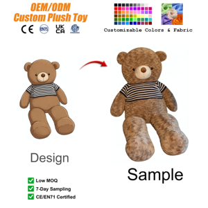 Oso de Peluche Gigante, Juguete de Peluche Jumbo, Oso para Abrazar Súper Suave, Animal de Peluche para Aliviar el Estrés, Premio para Juegos de Carnaval, Venta al por Mayor para Mercados Nocturnos - Product Image 1