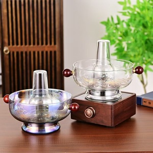 Marmite en verre au design classique, marmite chinoise pour pique-niques en intérieur et en extérieur, utilisation pour la soupe avec couvercle pour la cuisine à domicile - Product Image 1
