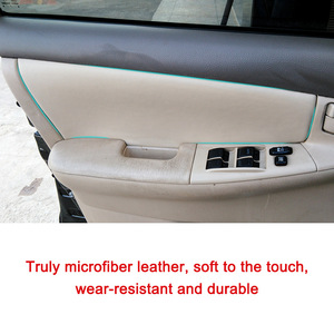 Kits de molduras para puertas de Toyota Corolla 2003-2008, cuero artificial beige para modificación interior de coches de 4 puertas - Product Image 2