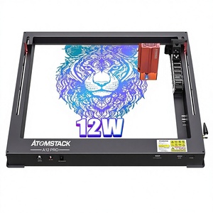Machine de gravure laser à diode <span class=keywords><strong>A12</strong></span> X12 Pro, puissance 12W, vitesse 600MM/S, châssis monobloc, positionnement croisé, refroidissement par air bleu, pour le bois - Product Image 4