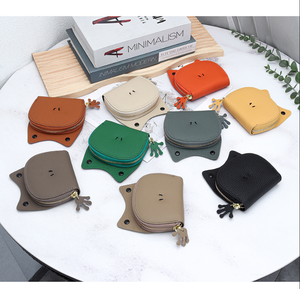 Top Layer Cowhide Women's Small Card <b>Bag</b> 2026 New Cute Frog Zipper ID Card Holder Genuine Leather Card Holder - Product Image 1