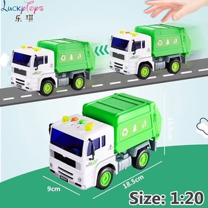<span class=keywords><strong>Camion</strong></span> <span class=keywords><strong>poubelle</strong></span> en plastique à friction avec lumière et musique, véhicule de recyclage réaliste, jouet éducatif écologique pour enfants - Product Image 6