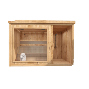 Phòng tắm hơi tuyết tùng đỏ & vòi hoa sen thủy tinh 4-6 người nhìn ra biển/núi boong Hệ thống nhiệt điện cao - Product Image 5