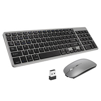 2.4G draadloos toetsenbord en muisset Oplaadbare Dual Mode Home Office-toetsenbord en muis voor laptop, desktopcomputer, tablet