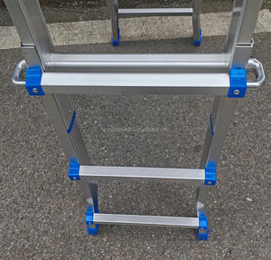 Echelle articulée multi-usages 3-6 marches Echelles télescopiques double face Petites échelles géantes en aluminium - Product Image 5