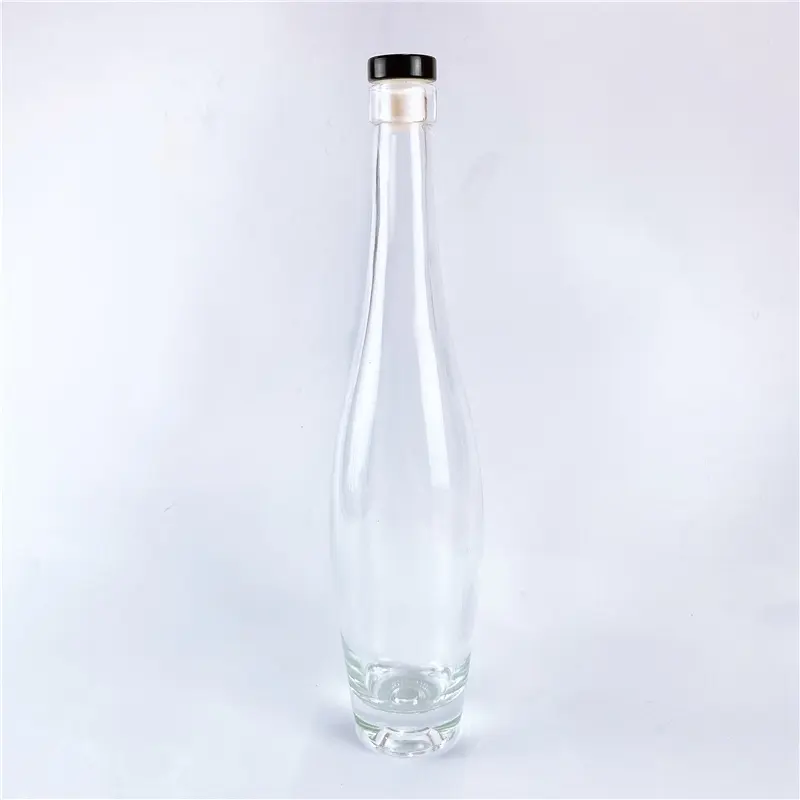 free sample Household fruit wine glass bee bottle 500ml transparent white wine bottle accept bake flower print logo