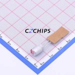 ตัวเก็บประจุแบบแข็ง EPPC0J561M6308TS แบบ Through Hole (THT), ขนาด D6.3xL8 มม. 560uF 20% 6.3V 5.9A100kHz - Product Image 1
