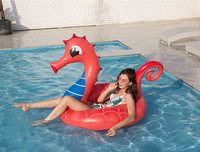 Enfants et adultes PVC gonflable piscine flotteur tube cheval de mer anneaux de bain pour la plage et la piscine fête jouets