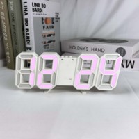 Reloj Despertador Digital LED 3D Inteligente, Multicolor, para Hogar, Escritorio, Pared, con Control por Voz y Brillo Ajustable, para Dormitorio y Sala de Estar