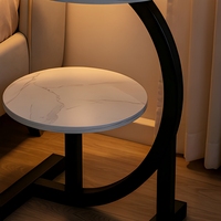 Table basse moderne minimaliste luxueuse, écologique, durable, portable, avec plateau en bois et structure en acier carbone, pour le salon et la maison