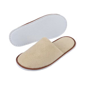 Pantuflas Desechables de Hotel para Viaje, Personalizadas al por Mayor, de Felpa Coral Suave, Cerradas, para Spa, Dormitorio y Uso en Interiores - Product Image 2