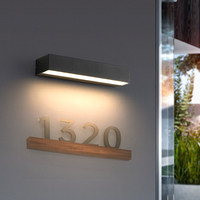 Applique murale LED longue en aluminium IP65 étanche pour extérieur, luminaire mural moderne pour cours et vitrines