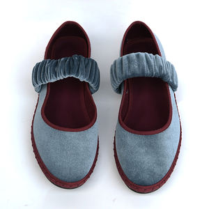 Scarpe basse da donna con <span class=keywords><strong>cinturino</strong></span> elastico e Strap di nuovo design comode scarpe basse in velluto - Product Image 2