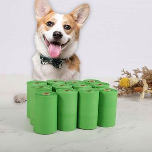 Sacs à déjections canines biodégradables sans odeur, portables et légers, en plastique compostable, produits de nettoyage pour animaux de compagnie - Product Image 1
