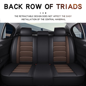 Housse de siège de <span class=keywords><strong>voiture</strong></span> universelle en cuir PU Nappa de haute qualité et durable pour cinq places, ensemble complet - Product Image 6