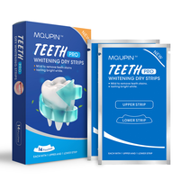 Tiras Blanqueadoras de Dientes de Carbón Natural MQUPIN, Paquete de 14 Pares, con Logotipo Personalizado, Sin Peróxido, Eliminador de Manchas Suave para el Cuidado Dental