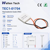 Pelat TEC TEC1-01704 15x15x3.8 mm 4.76 W untuk Stabilisasi Suhu Detektor Inframerah
