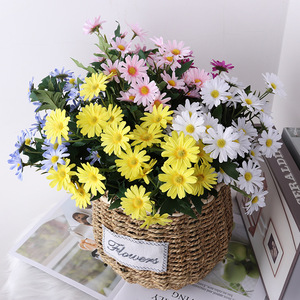 Marguerites artificielles 9 têtes 35 cm de haut, fleurs en soie synthétique, décoration intérieure, accessoires de mariage - Product Image 2