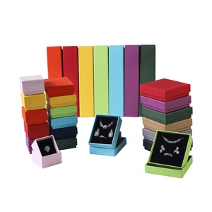 Custom <b>Cardboard</b> 2 Piece Jewelry <b>Box</b> Lid and Base Paper <b>Cardboard</b> Earring Necklace Jewelry <b>Box</b> Packaging <b>Box</b> - Product Image 1