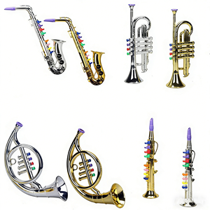 Accesorios de Escenario, Modelo de Simulación de Instrumentos Musicales, Saxofón, Trompa, Trompeta, Flauta Dulce, Corneta - Product Image 1