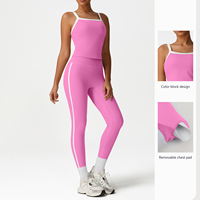 D-SM2527TZ-1 personnalisé Europe et les états-unis sport Yoga vêtements costume femme fesses pantalon haut élastique maillot de corps