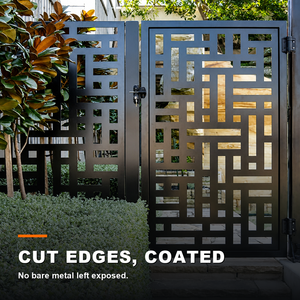 Portail décoratif en aluminium découpé au laser, thermolaqué, séparateur d'entrée pour l'intimité avec service de conception gratuit pour les jardins et cours arrière - Product Image 2