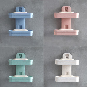 <span class=keywords><strong>Porte</strong></span>-<span class=keywords><strong>savon</strong></span> <span class=keywords><strong>sans</strong></span> perçage, <span class=keywords><strong>porte</strong></span>-<span class=keywords><strong>savon</strong></span> en plastique pour salle de bain avec drain d'eau, <span class=keywords><strong>porte</strong></span>-<span class=keywords><strong>savon</strong></span> mural, organisateur d'accessoires de salle de bain - Product Image 2