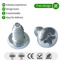 Vis JSCREW M4 M5 M6 à tête cylindrique cruciforme, zinguées bleues, à filetage triangulaire, autobloquantes pour assemblage électronique