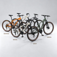 Vélo de montagne 24 vitesses, cadre entièrement antichoc, freins à disque, roues de 27 pouces, selle ergonomique pour hommes et femmes