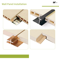 Panel de Pared de PVC Impermeable y Resistente al Fuego, Ecológico y Moderno, Panel de Techo Encastrable con Garantía para Baños de Villas, Venta al Por Mayor