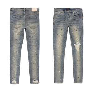 <span class=keywords><strong>Jeans</strong></span> Distressed Streetwear Urbano all'Ingrosso, Pantaloni in Denim con Grafiche Personalizzate e Finitura Lavata, <span class=keywords><strong>Jeans</strong></span> da <span class=keywords><strong>Uomo</strong></span> per Brand <span class=keywords><strong>di</strong></span> Moda Urbana OEM - Product Image 5