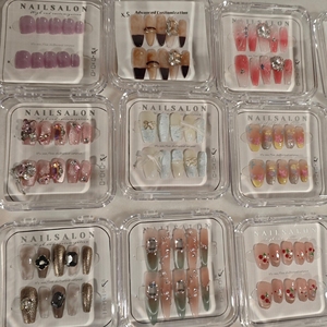 <span class=keywords><strong>Uñas</strong></span> Acrílicas Premium de Diseño Aleatorio, <span class=keywords><strong>Uñas</strong></span> Postizas Reutilizables para Salón de Belleza, Venta al por Mayor <span class=keywords><strong>y</strong></span> al Detal - Product Image 2