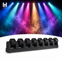Projecteur LED mobile 8x40W RGBW 4-en-1 avec lumière auxiliaire, éclairage de scène dynamique, contrôle DMX512 RDM pour événements DJ