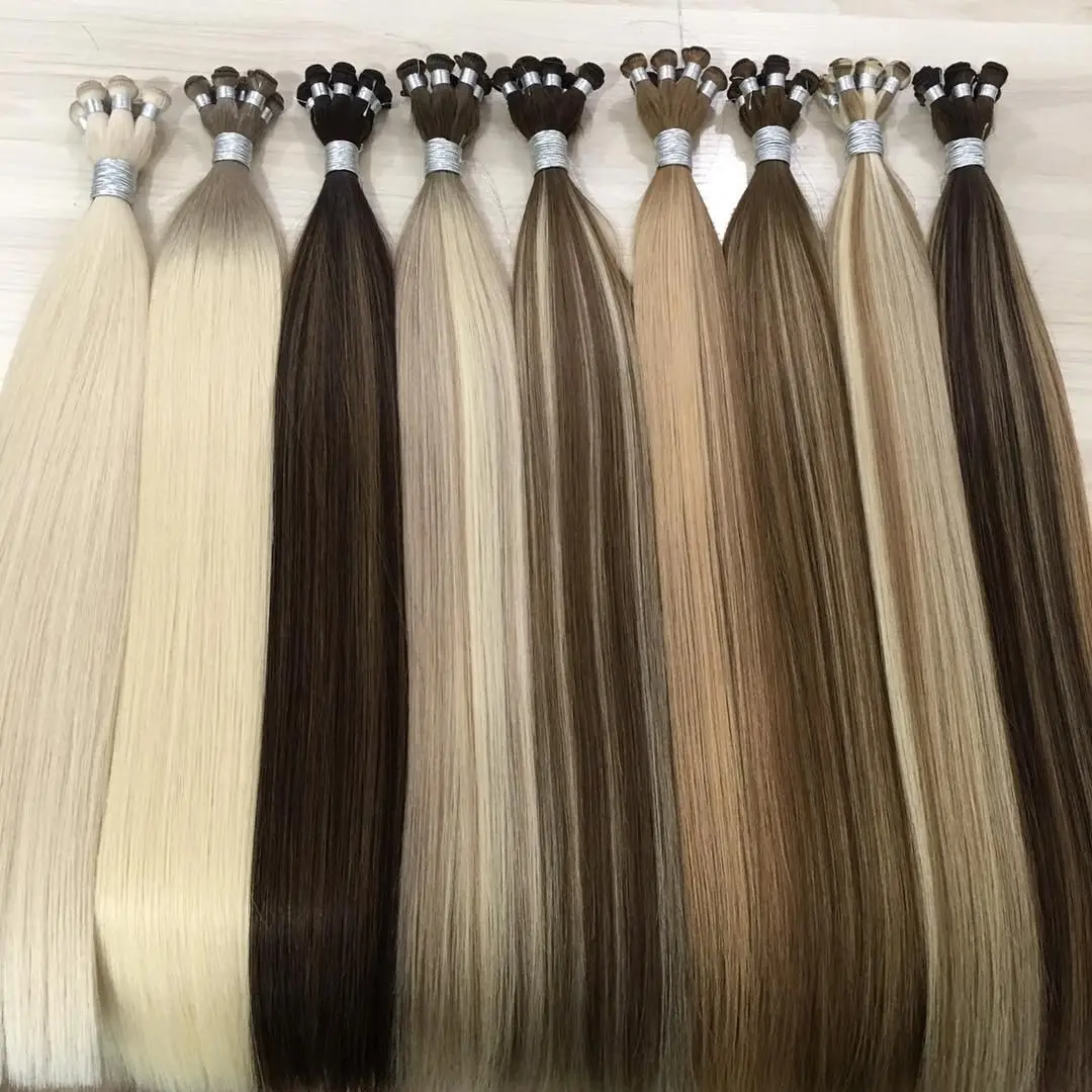 Direct Factory Wholesale Virgin Cuticle European Double Drawn Hair Genius Weft Hair Extensions Human Hair